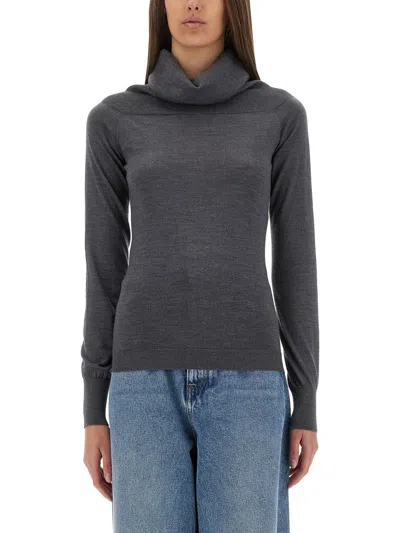 Coutr.com Stella Mccartney Off-shoulder Long-sleeve Jumper In Gray