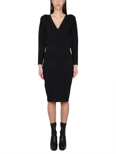 Coutr.com Stella Mccartney V-neck Slim Fit Dress In Black
