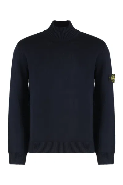 Coutr.com Stone Island High-neck Logo-patch Sweater In Multi