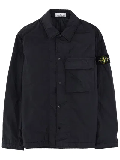 Coutr.com Stone Island Overshirt In Lightweight Recycled Nylon Reps In Blue
