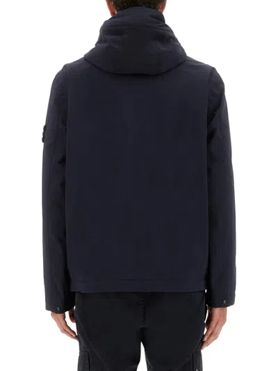 Coutr.com Stone Island Soft Shell-r E. Dye Technology Primaloft Jacket In Blue