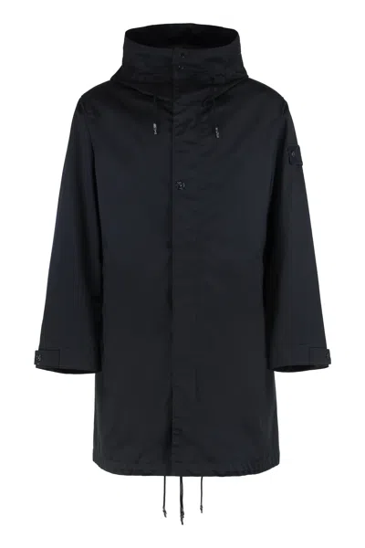 Coutr.com Stone Island Twill Wool Parka In Blue