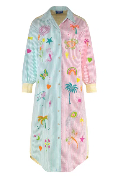Coutr.com Susanna Blu Giglio Oversize Shirtdress In Multi