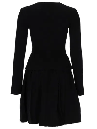 Coutr.com Tailored Knit Mini Dress In Black