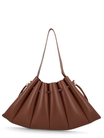 Coutr.com Themoirè Bios Medium Vegan Leather Clutch In Brown