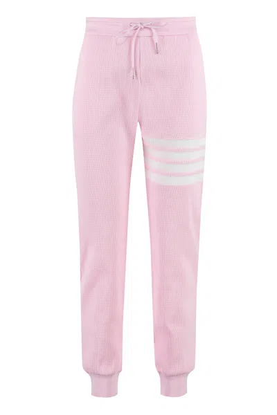Coutr.com Thom Browne Stripe Print Drawstring Jogger Pants In Pink