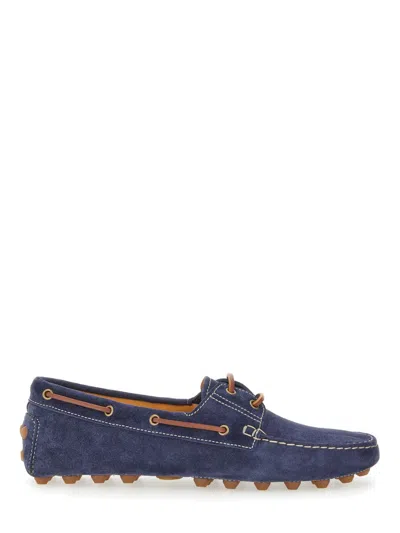 Coutr.com Tod's Boat Gommino Bubble Loafers In Suede In Blue