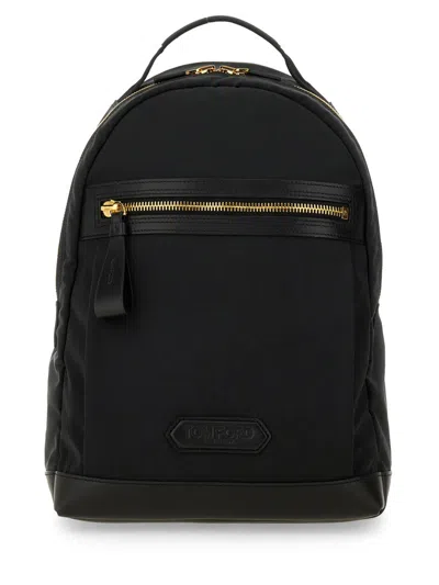 Coutr.com Tom Ford Polyester Backpack In Black