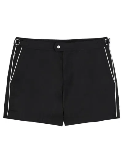 Coutr.com Tom Ford Side-buckle Swim Shorts In Black