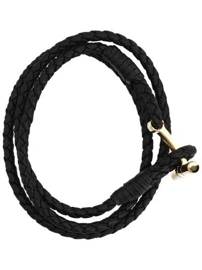 Coutr.com Tom Ford T Wrap Bracelet In Black