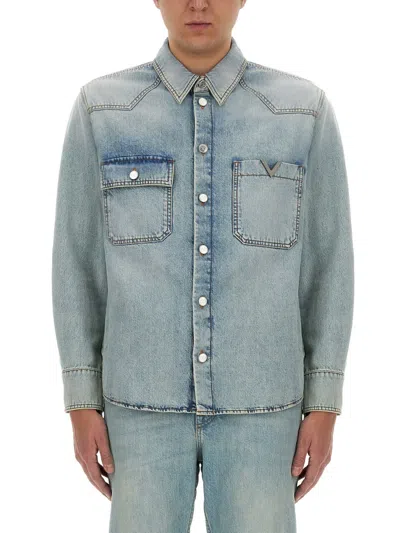 Coutr.com Valentino Denim Shirt In Blue