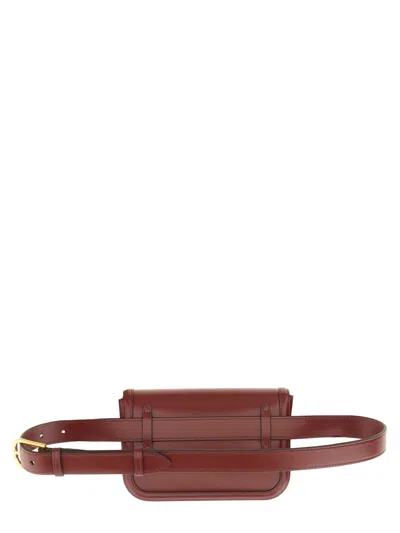 Coutr.com Valentino Garavani '9to5' Leather Pouch In Burgundy