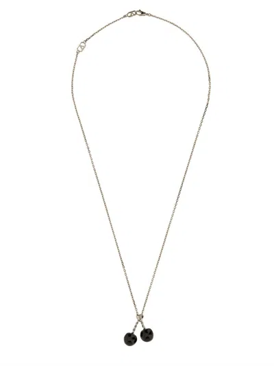 Coutr.com Valentino Garavani Chez Valentino Necklace In Metal And Enamel In Black