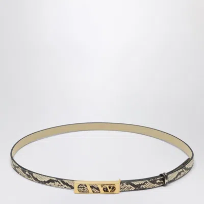 Coutr.com Valentino Garavani Vlogo Signature Reversible Leather Belt, 40mm In Animal Print