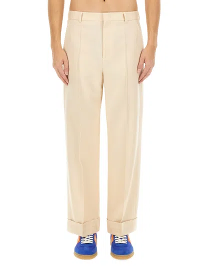 Coutr.com Valentino Turn-up Hem Wide Leg Trousers In Sand