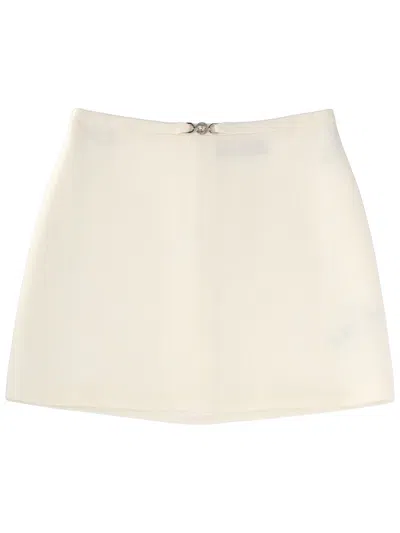 Coutr.com Versace Embellishment A-line Skirt In White