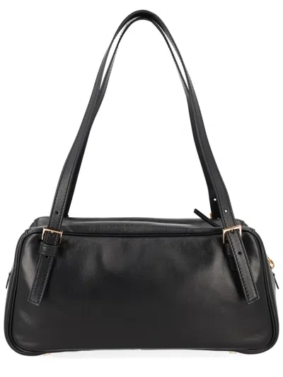 Coutr.com Versace Tag Mini Leather Tote Bag In Black