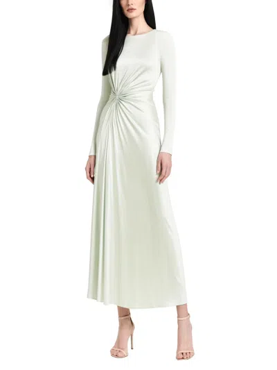 Coutr.com Victoria Beckham Long Sleeve Twist Detail Gown In Green