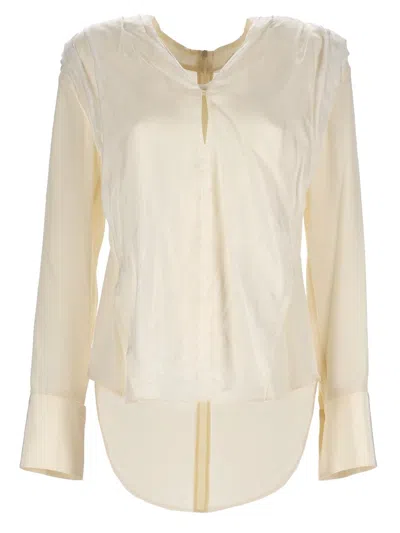 Coutr.com Victoria Beckham Silk Long-sleeve Top In White