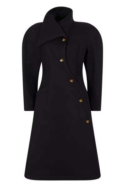 Coutr.com Vivienne Westwood Buttoned Coat In Black