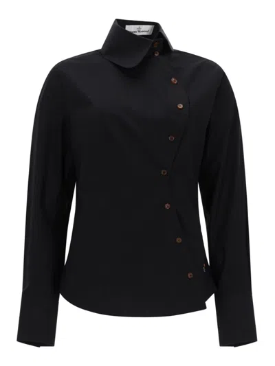 Coutr.com Vivienne Westwood Orb Embroidered Shirt In Black
