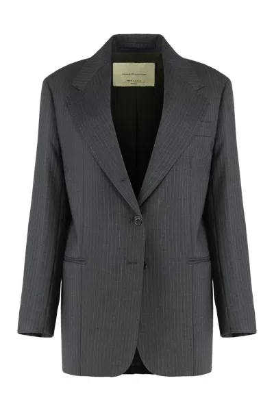 Coutr.com Weekend Max Mara Pinstripe Wool Blazer In Gray