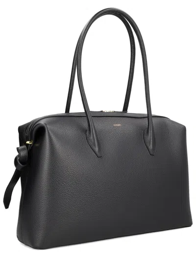 Coutr.com Yuzefi Large Brioche Duffle Pebble Grained Leather In Black