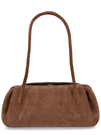 Coutr.com Yuzefi Oyster Shoulder Bag Suede In Brown