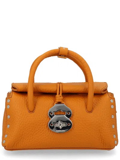 Coutr.com Zanellato Dotta Baby Bag In Hammered Leather In Orange