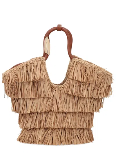 Coutr.com Zimmermann Goldemtine Small Raffia Tote Bag In Sand