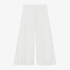 COUTURE BY ELSY COUTURE BY ELSY GIRLS WHITE WIDE LEG PLEATED TROUSERS
