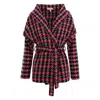 Couture De Marie Women's Alivia Pink Toned Checked Wool Short Jacket In Pink