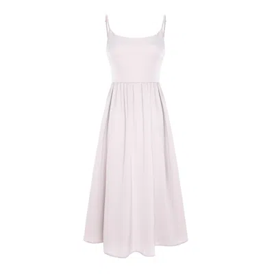 Couture De Marie Women's Grey Cotton A-line Dress With Thin Straps Siera In Gray