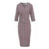 Couture De Marie Women's Grey Frederika Fitted Cotton Dress In Check Pattern