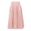 Couture De Marie Women's Pink / Purple Kloe Blush Pink Pleated Skirt In Perforated Faux Leather