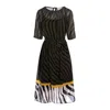 Couture De Marie Women's Shelly Animal Print Chiffon Dress