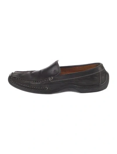 Pre-owned Couture Donald J Pliner Leather Loafers In Black