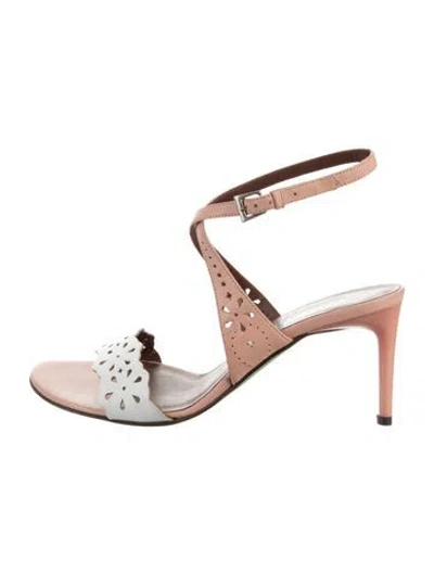 Pre-owned Couture Donald J Pliner Leather Patterned Sandals In Multi