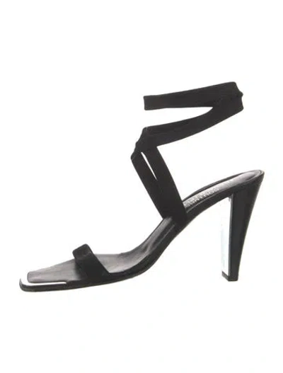 Pre-owned Couture Donald J Pliner Leather Sandals In Black