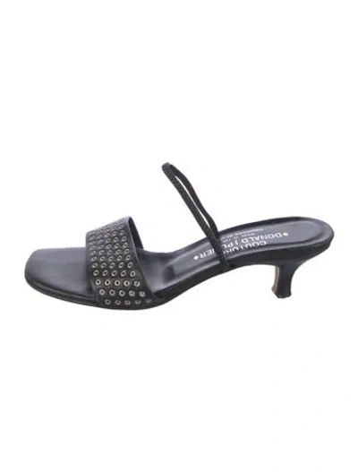 Pre-owned Couture Donald J Pliner Leather Slides In Multi