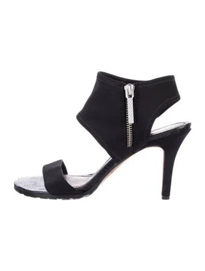 Pre-owned Couture Donald J Pliner Leather Slingback Sandals In Blue