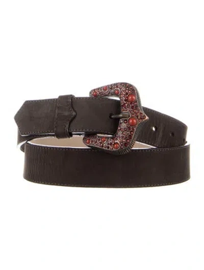 Pre-owned Couture Donald J Pliner Leather Waist Belt In Brown