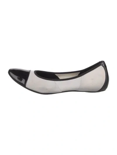 Pre-owned Couture Donald J Pliner Patent Leather Colorblock Pattern Ballet Flats In Multi