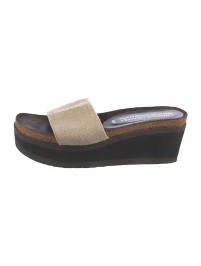 Pre-owned Couture Donald J Pliner Printed Espadrilles In Brown