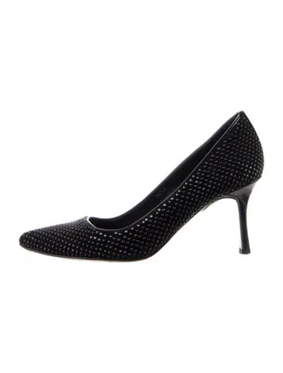 Pre-owned Couture Donald J Pliner Sequins Pumps In Blue