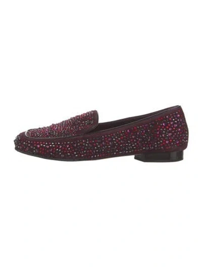 Pre-owned Couture Donald J Pliner Suede Loafers In Burgundy