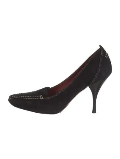 Pre-owned Couture Donald J Pliner Suede Pumps In Black