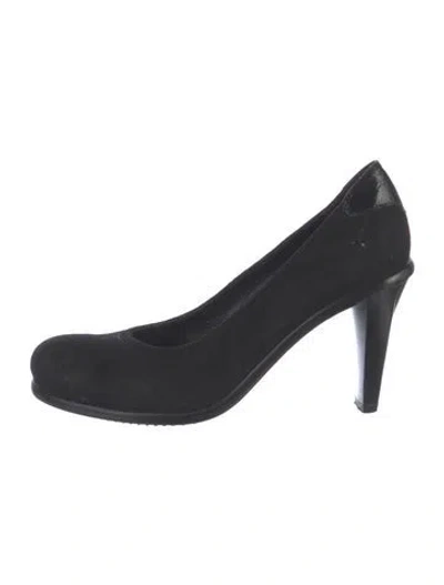 Pre-owned Couture Donald J Pliner Suede Pumps In Black