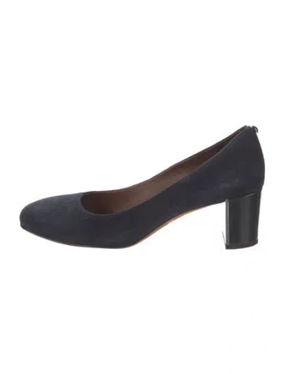 Pre-owned Couture Donald J Pliner Suede Pumps In Blue