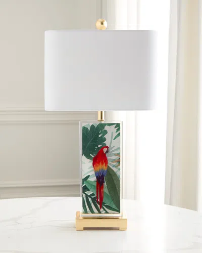 Couture Lamps Birds Of Paradise 25" Table Lamp In Green